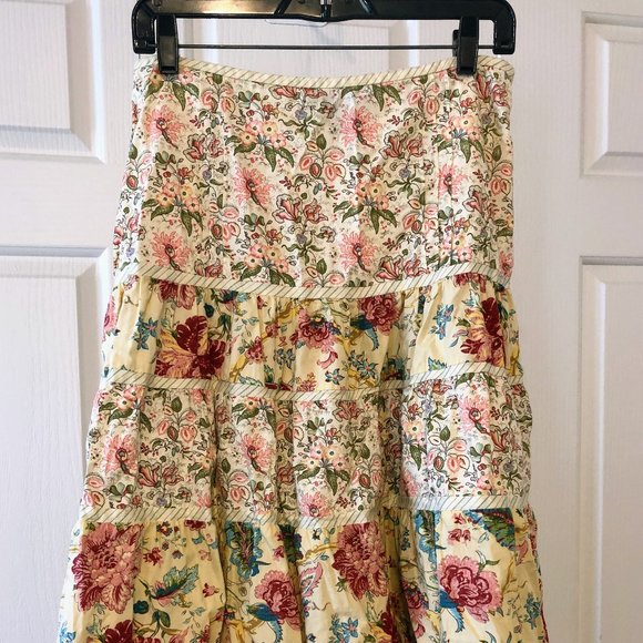 Jones Wear Jeans tiered floral skirt, size 4 - Picture 1 of 4